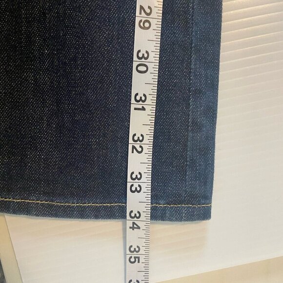 7 For All Mankind Boy Cut Button Dark Denim Women’s Jeans Size 28 X 34 Bootcut - Picture 12 of 12